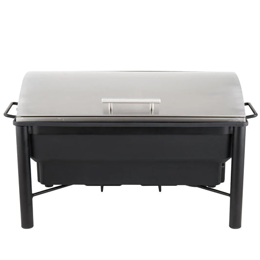 8 Qt. Wrought Iron Pillar Electric Chafer Kit with Roll Top Lid