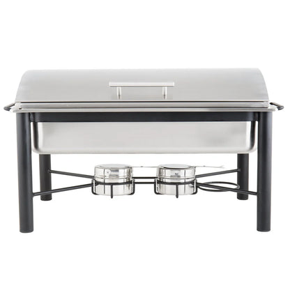 8 Qt. Wrought Iron Pillar Chafer Kit with Roll Top Lid