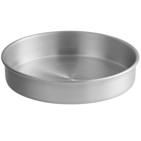 12" x 3" round straight sided aluminum cake pan!