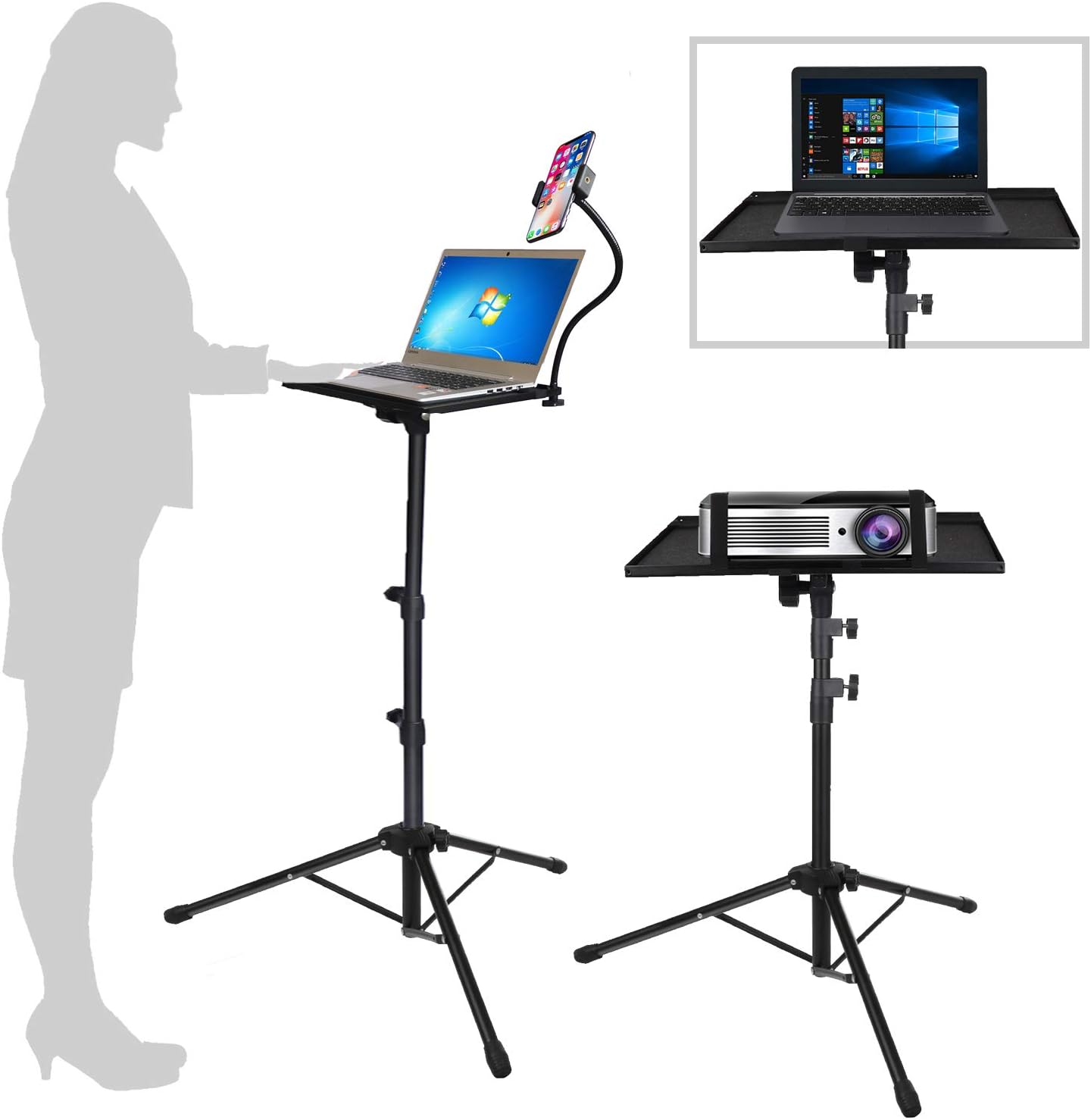 Projector Tripod Stand, Foldable Laptop Tripod,Multifunctional DJ Racks