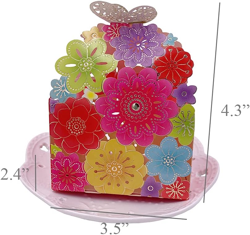 Party Favor Boxes,Flower Butterfly Candy Boxes