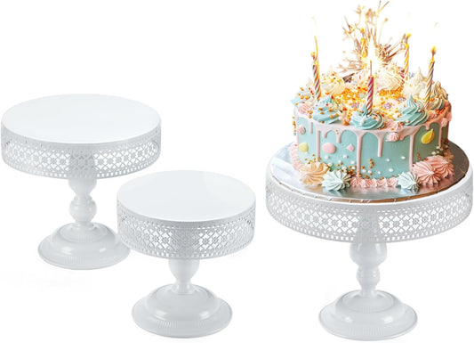 Star Heart White Cake Stand Set of 3