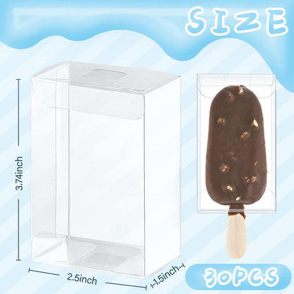 Small Popsicle Clear Box Set, 30PCS