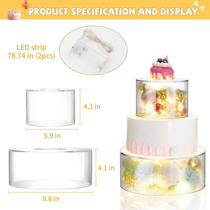 2 Pcs Wedding Birthday Fillable Cake Stand