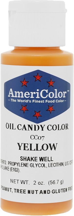 Ameri-Color Candy Oil Food Color, 2-Ounce, Yellow