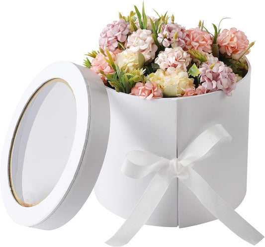 Anndason Flower Box Round Rotation Flower Boxes Paperboard