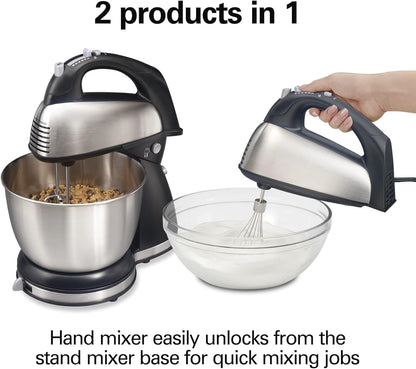 Hamilton Beach Classic Stand and Hand Mixer, 4 Quarts