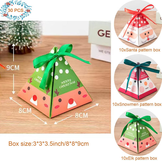 30Pcs Christmas Candy Boxes