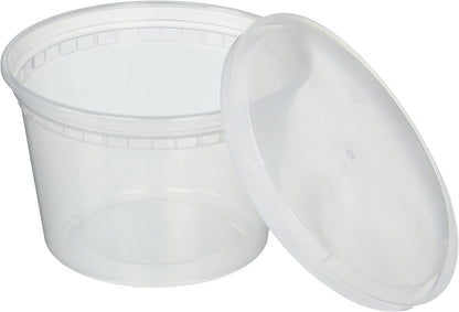 Deli Food Storage Containers with Lids, 16 Ounce (48 Count)