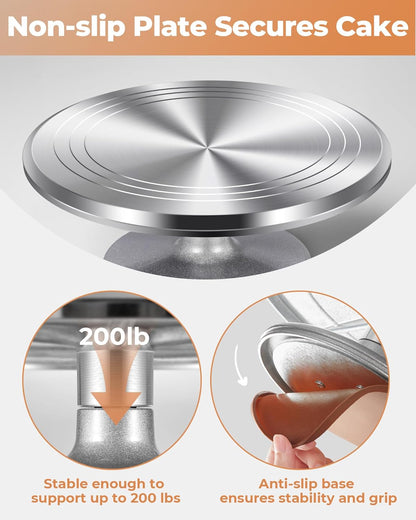 Aluminium Alloy Revolving Cake Stand 12 Inch