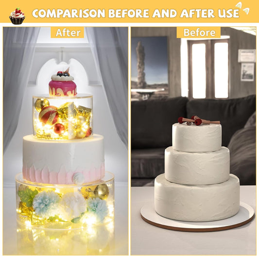 2 Pcs Wedding Birthday Fillable Cake Stand