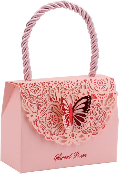 Driew Butterflies Purse Party Favor bags, 20 Pack pink