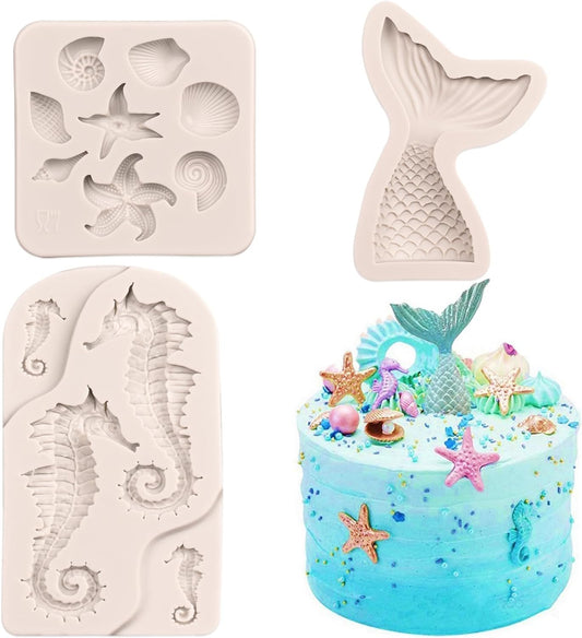 Mermaid Theme Cake Fondant Mold