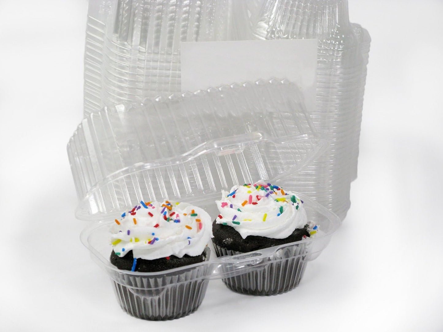 Cupcake Containers for 2 Pack Cupcake, Set of 50