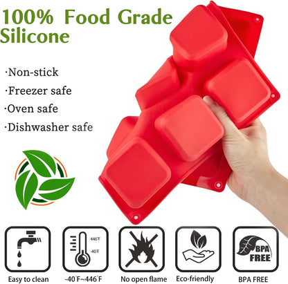 2 PCS Square Molds Silicone for Brownie Bites