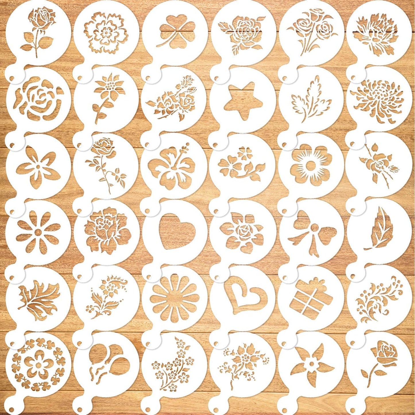 36Pack Cookie Stencil Baking Templates