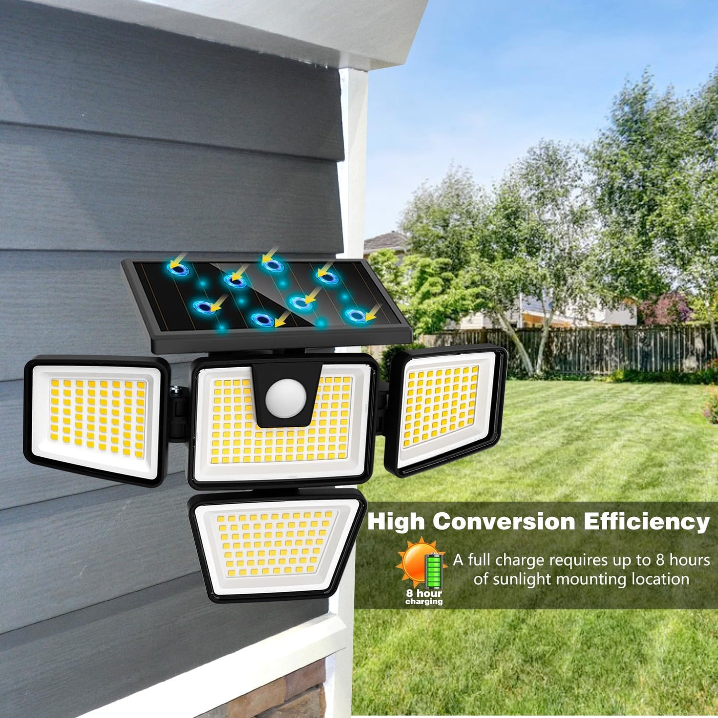 Solar Lights Outdoor, 2 Pack LED