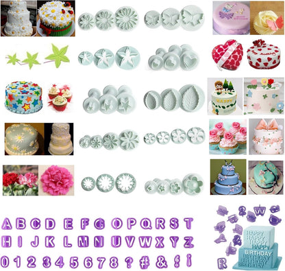 Flower Fondant Cutters,73Pcs