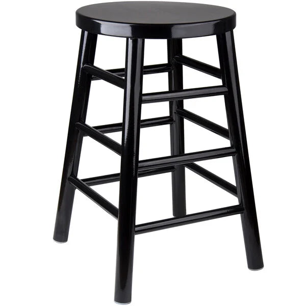 Lancaster Table & Seating 24" Black Metal Counter Height Stool