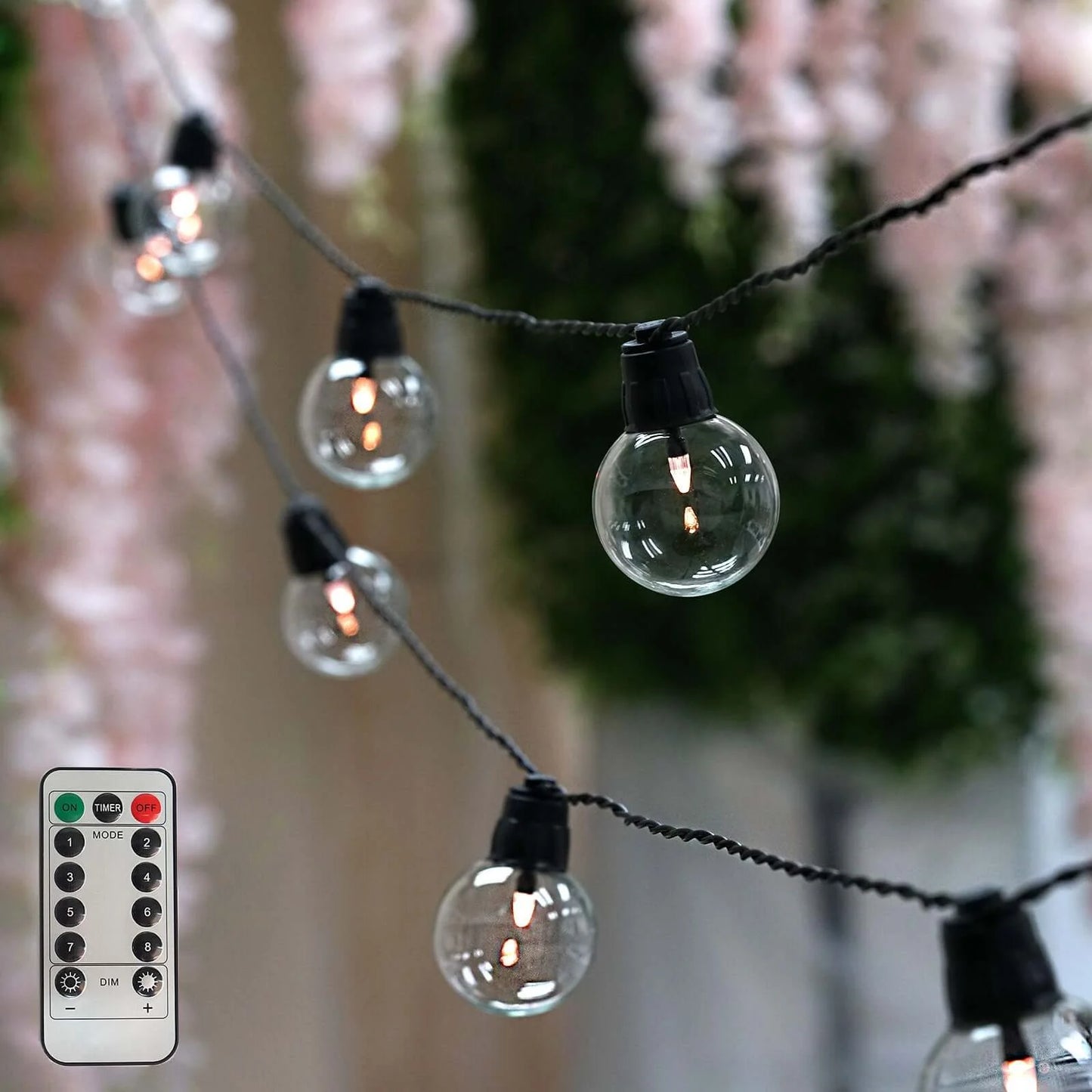 Warm White Outdoor / Indoor 8-Mode Dimmable String LED Lights